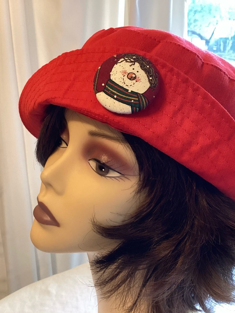 Smiling Snowman Christmas Bucket Hat